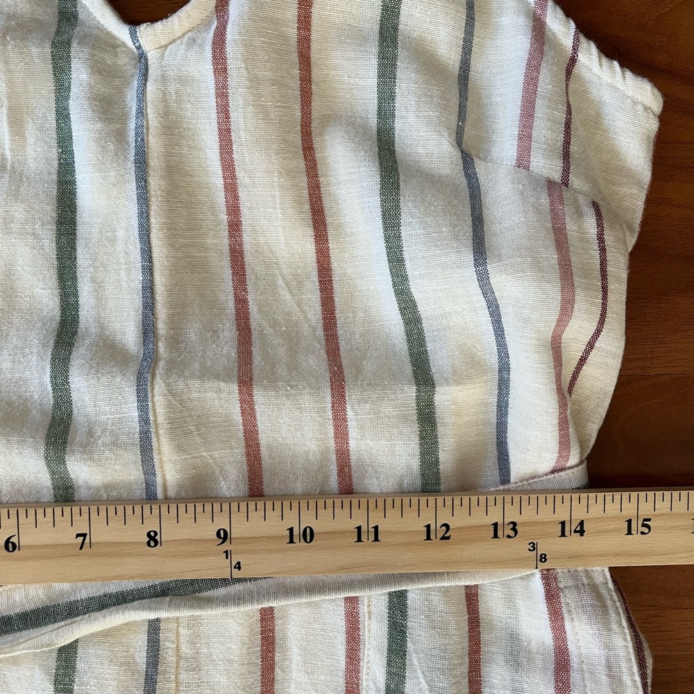 American Eagle Women’s Jumpsuit Blend V Neeck Sleeveless Striped Size XS - Picture 6 of 10